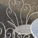 Wrought iron garden furniture