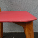 old vintage red chair