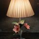 Bouquet lamp to table in vintage painted sheet vinyl lampshade