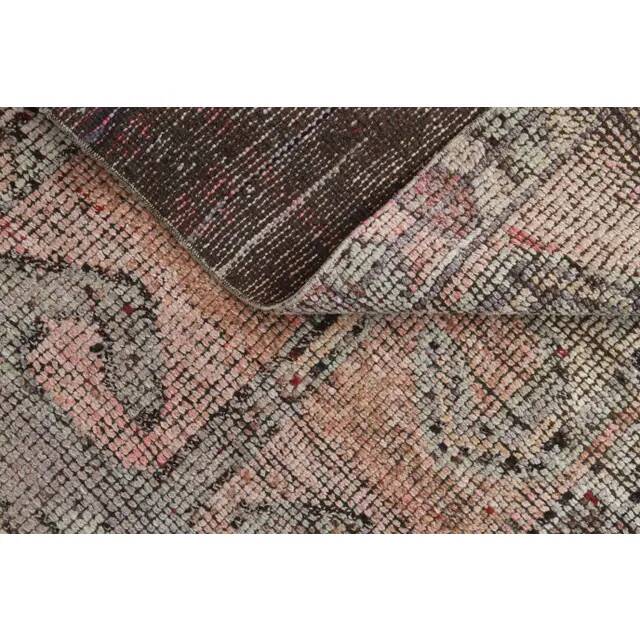 1970s Turkish Oushak Handmade Wool Cotton Orange Runner Rug 91x291