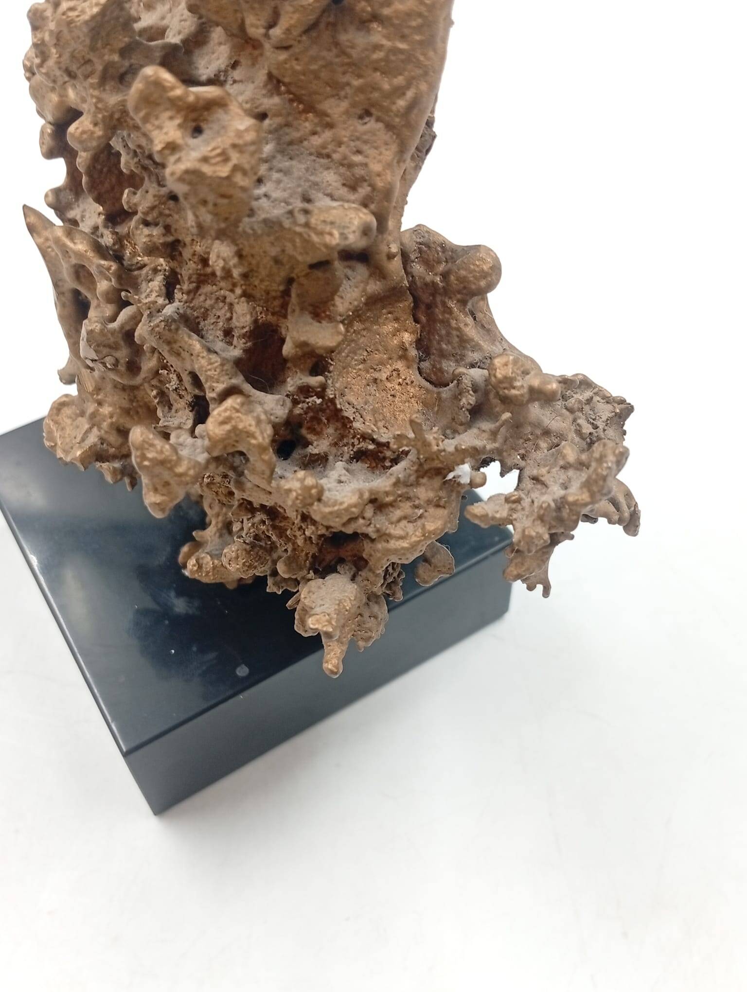 Organic Sculpture Brutalist Modernist Midcentury Gilded Bronze Casting
