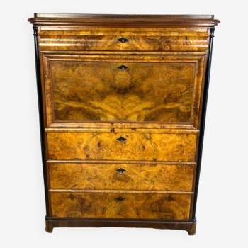 Antique Biedermeier Walnut Secretary Desk from the 19th century - Original