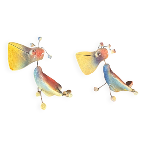 Rare en céramique oiseaux