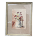 Nature morte, aquarelle bouquet de fleurs, signée L. de Bouvry