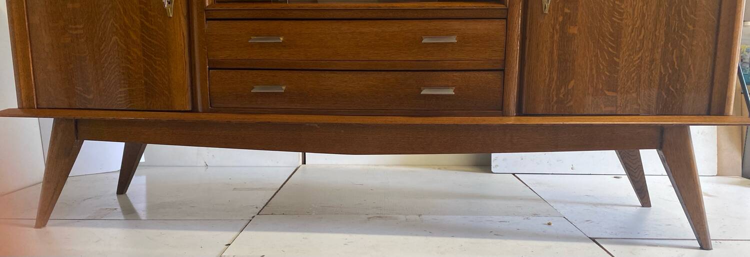 Oak sideboard with compass legs