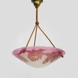 Magnificent Vianne Art Nouveau style 1-burner basin, in patterned purple glass