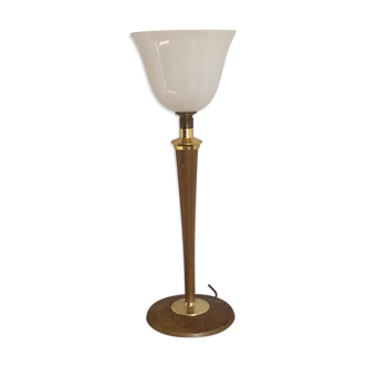 Lamp mazda light oak art deco 1930-50