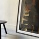 Large framed lithograph under glass by Pierre Soulages, Gandur Foundation.