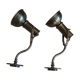 Pair of design wall lamps by Sergio Bernardi Bronze - Italy