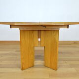 Vintage elm dining table Maison Regain, 1980