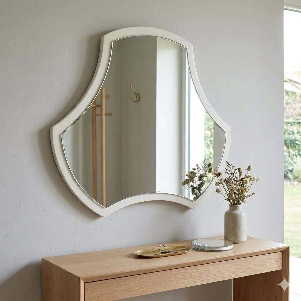 Vintage lacquered wood and mirror glass mirror, design, Italy, 1970s