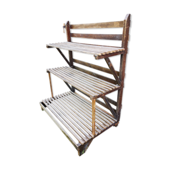 Old wooden plant holder