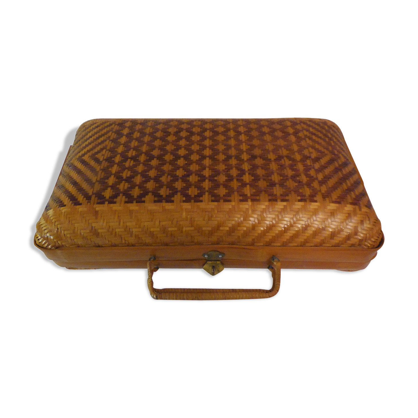 60s braided bamboo fiber sewing case