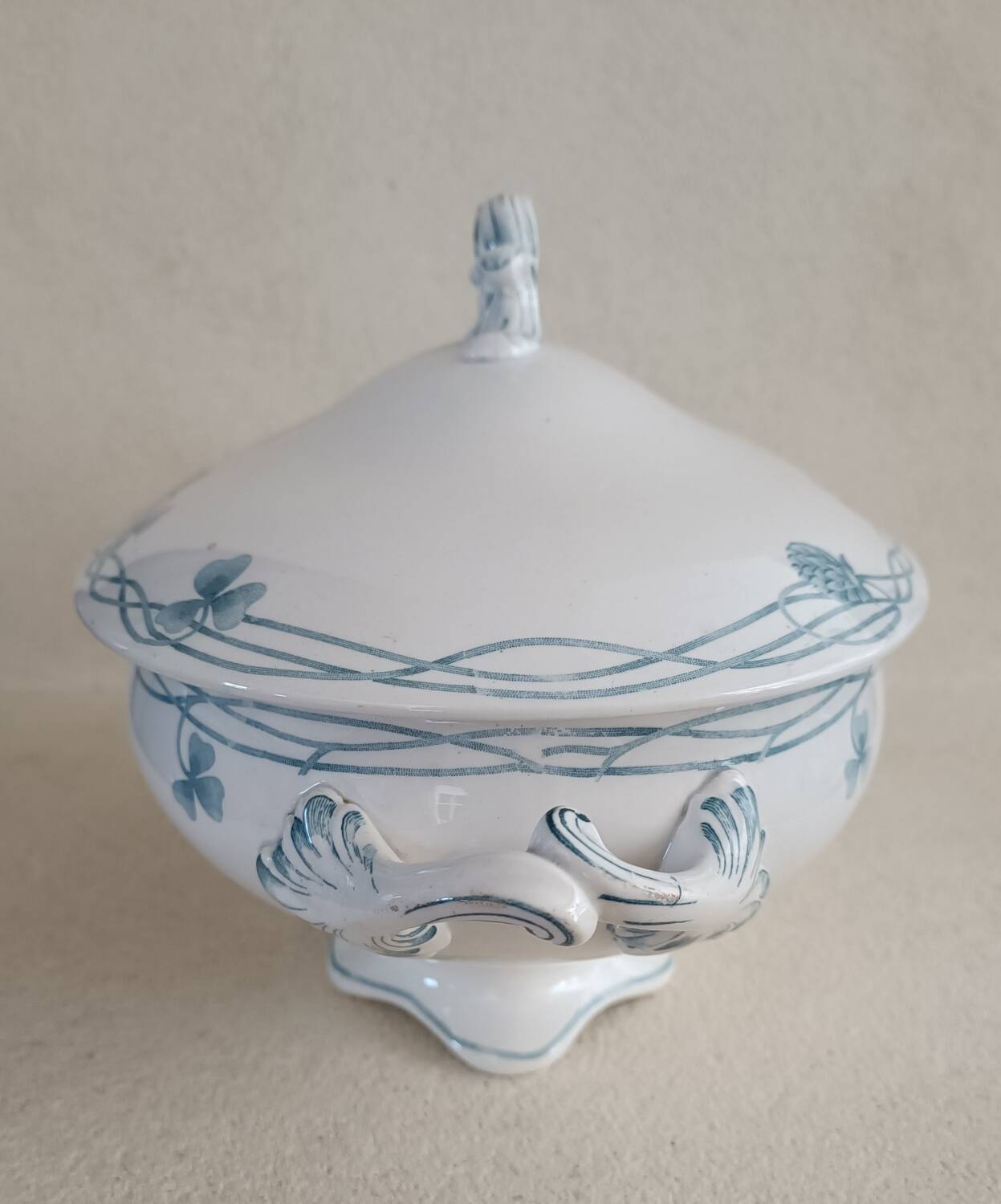 Sarreguemines iron earth soup tureen
