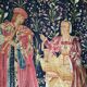 Wall tapestry reproduction of Artis Flora entitled the concert