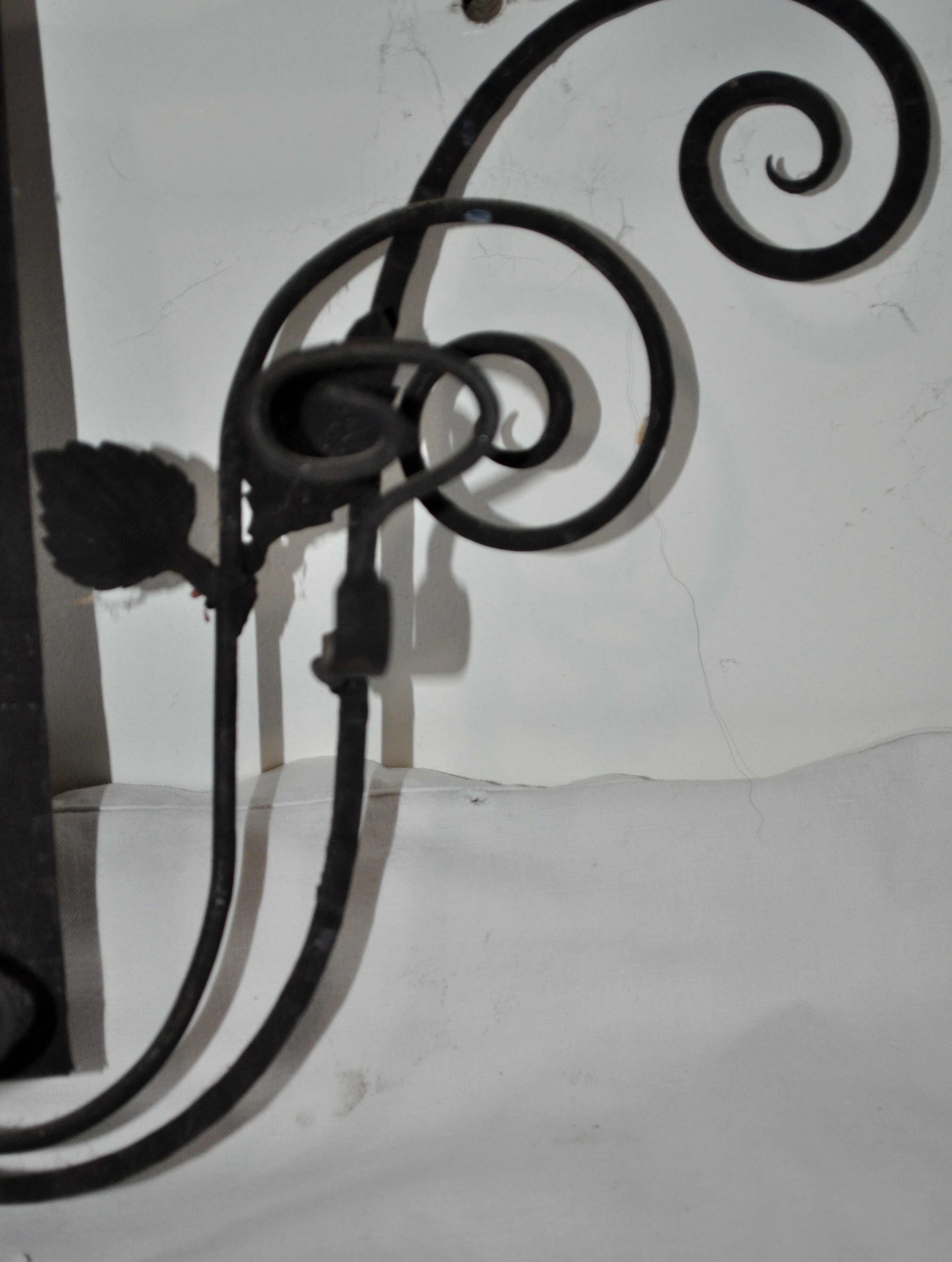 Coat rack wrought iron mirror