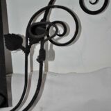 Coat rack wrought iron mirror