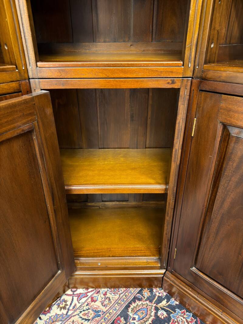Classic English Corner Bookcase