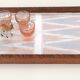 Plateau ancien bois et verre
