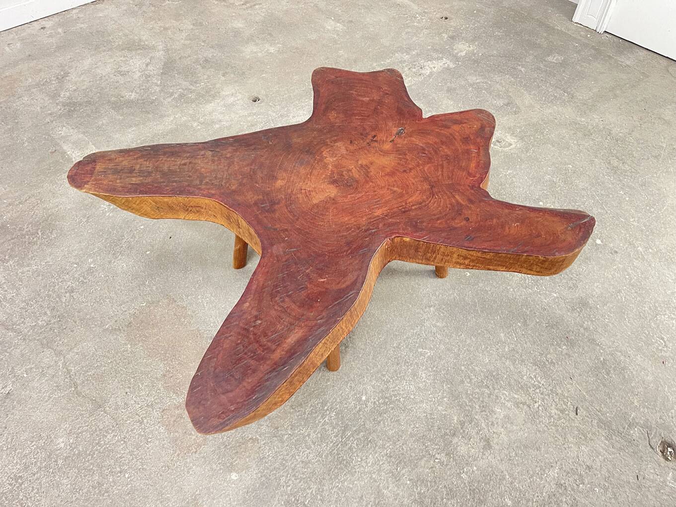 1960s coffee table in redwood