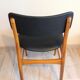 Scandinavian chair in beech and imitation leather black / vintage 60s-70s