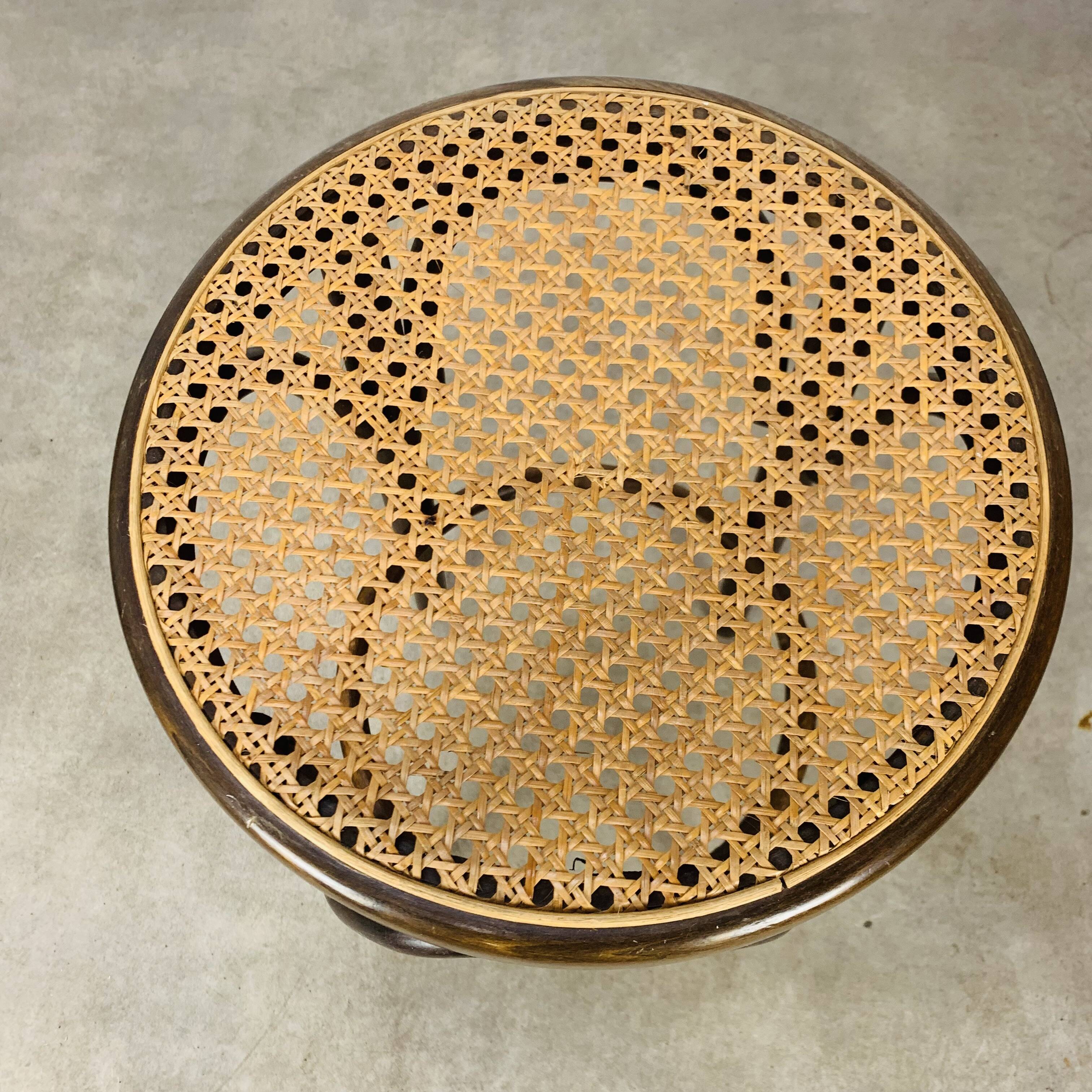 Cane and bentwood bistro stool