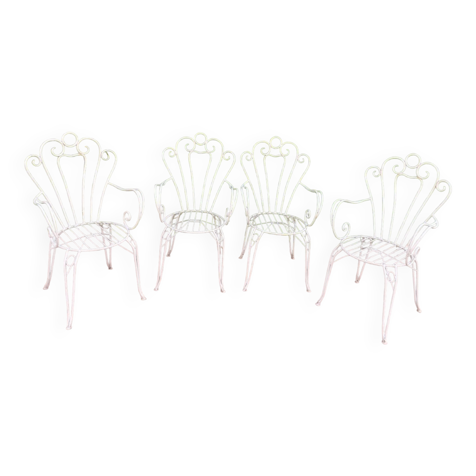 Provençal wrought iron armchairs