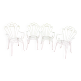 Provençal wrought iron armchairs