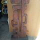 Brutalist Totem Sculpture, solid wood on base