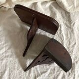 small old openwork wooden wall shelf