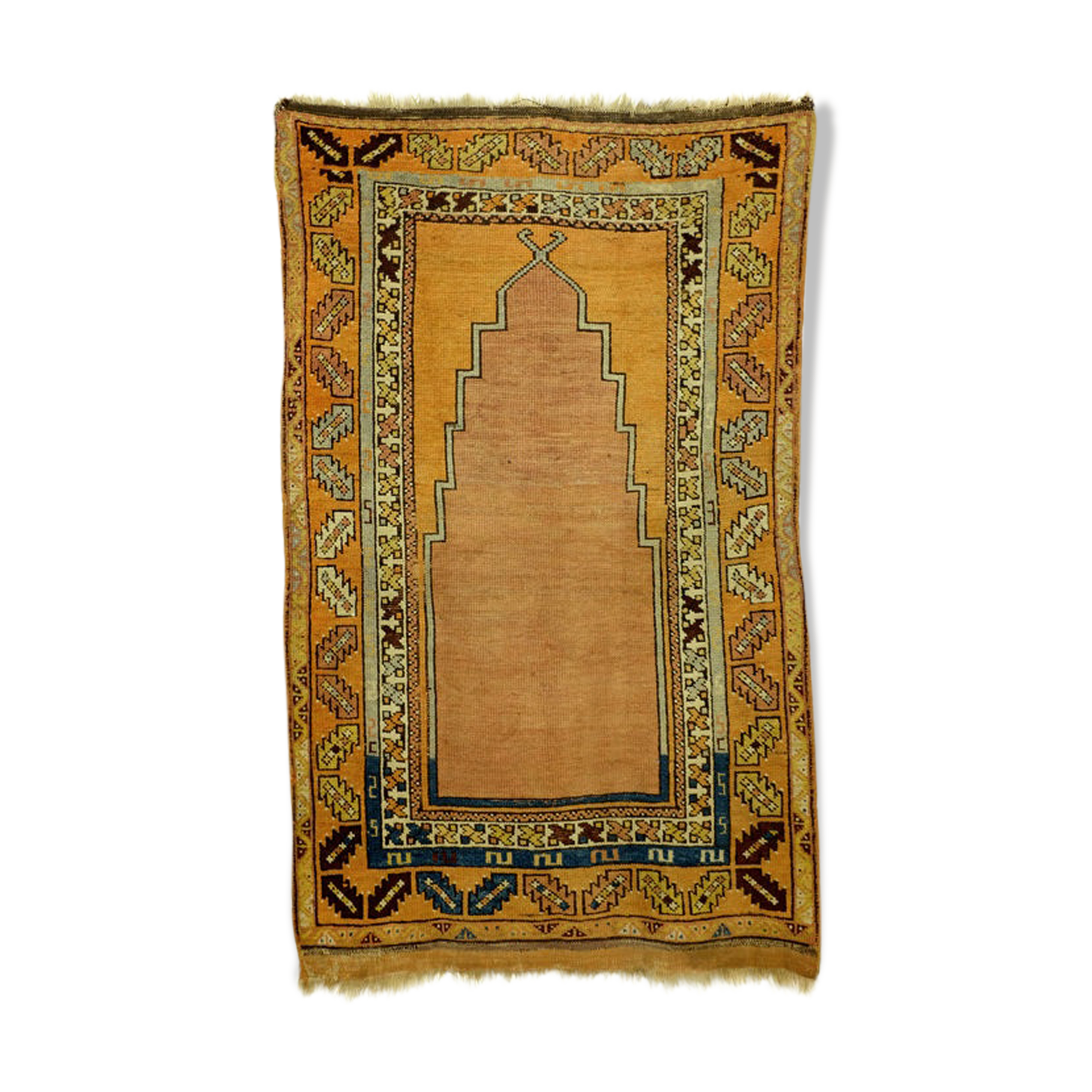 Turkish carpet, late 19th century, 85x140cm.