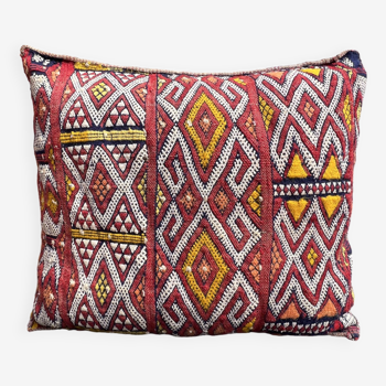 Oreiller berbère vintage Housse de coussin marocain Laine