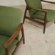 Paire de fauteuils vert GMF 64 par
Edmund Homa, Pologne 1960