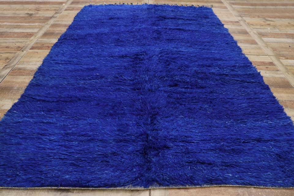 Blue Majorelle rug in natural wool 300x200cm