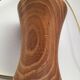 Pied de lampe bois massif creusé 70’s