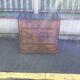 Commode style Louis Philippe en noyer et marbre dessus