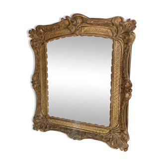 Miroir de style régence ancien en bois doré