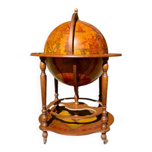 Bar mappemonde globe - roulettes