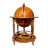 Bar mappemonde globe terrestre sur roulettes des années 60