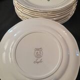 Set of 11 Ceranor St Amand Semi Vitrified Sapho plates