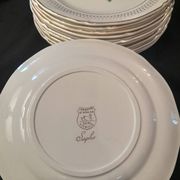 Set of 11 Ceranor St Amand Semi Vitrified Sapho plates
