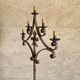 Four-light wrought iron floor lamp