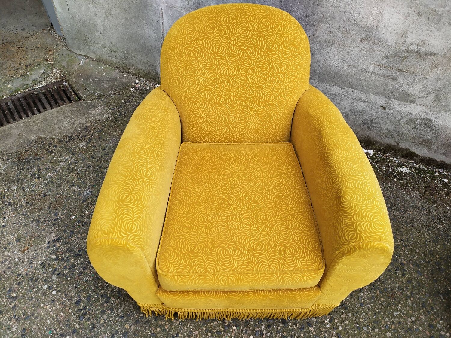 Pair of mustard club chairs