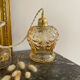 Vintage amber glass globe lamp