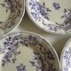 Plates flat earthenware sarregemines circa 1870 purple thorns