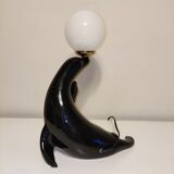 Sea lion lamp with its small ceramic
