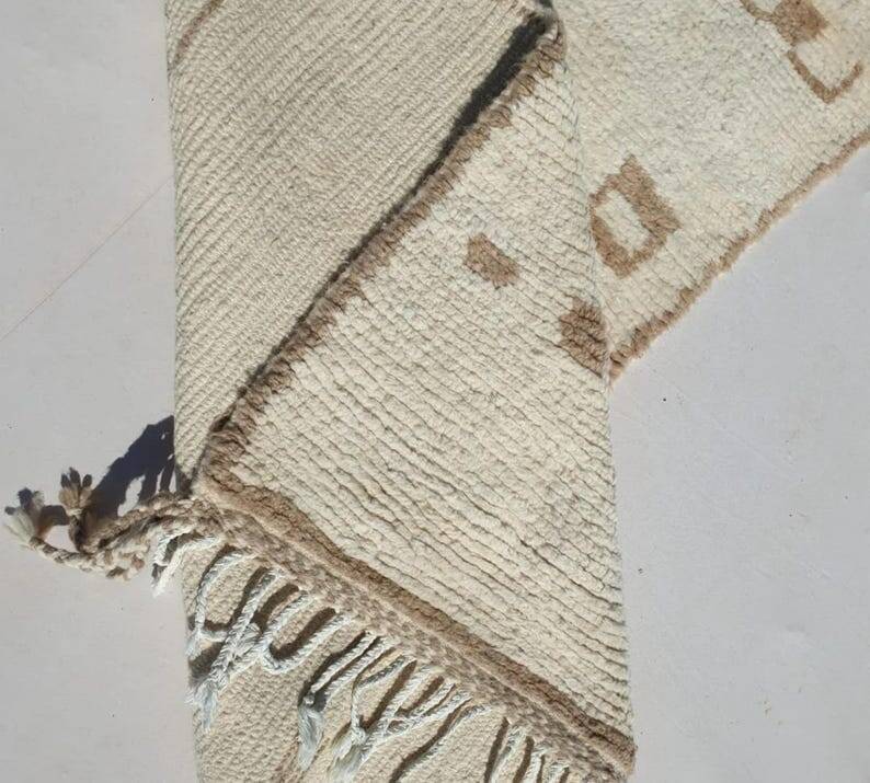 Handmade pure wool rug, size 75 x 300 cm