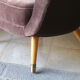 Fauteuil oeuf EGG des années 50-60 en velours marron