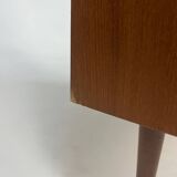 Vintage Teak Highboard Shelf Display Cabinet by Omann Jun 60s Danish Design