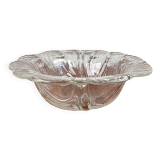 Small vintage bowl from the Eden series in glass by Lars Hellsten for Orrefors, Sweden, 1970s.